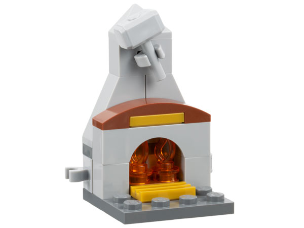LEGO 76267-12 Advent Calendar 2023, Super Heroes, Avengers (Day 11) - Fireplace with Mjolnir Hammer