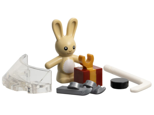 LEGO 76267-15 Advent Calendar 2023, Super Heroes, Avengers (Day 14) - Ice Hockey Accessories with Bunny / Rabbit and Present / Gift