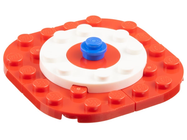 LEGO 76267-24 Advent Calendar 2023, Super Heroes, Avengers (Day 23) - Tree Skirt with Captain America's Shield Colors