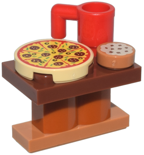 LEGO 76293-19 Advent Calendar 2024, Super Heroes, Spider-Man (Day 18) - Table with Pizza, Mug, and Cookie