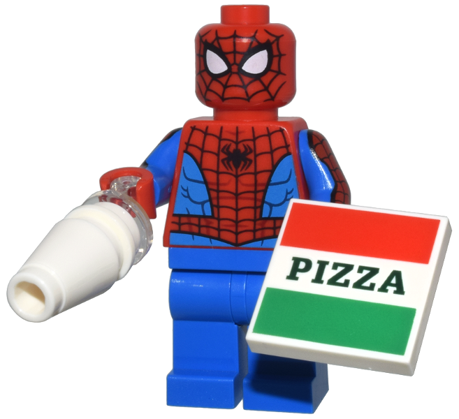 LEGO 76293-2 Advent Calendar 2024, Super Heroes, Spider-Man (Day  1) - Spider-Man with Pizza Box