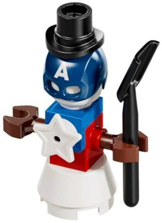 LEGO 76340-19 Advent Calendar 2026, Marvel Super Heroes (Day 18) - Snowman with Captain America Helmet and Shovel