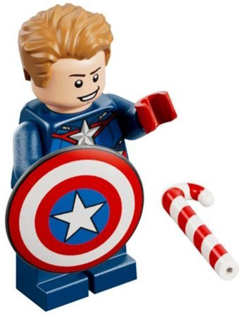 LEGO 76340-4 Advent Calendar 2026, Marvel Super Heroes (Day  3) - Captain America with Shield and Candy Cane
