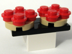 LEGO 7724-12 Advent Calendar 2008, City (Day 11) - Table and Pizzas