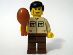 LEGO 7724-2 Advent Calendar 2008, City (Day  1) - Minifigure and Drumstick
