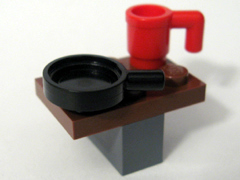LEGO 7724-4 Advent Calendar 2008, City (Day  3) - Table, Cup and Frying Pan