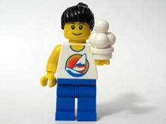 LEGO 7724-5 Advent Calendar 2008, City (Day  4) - Female with Ice Cream