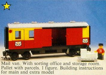 LEGO 7819 Postal Container Wagon Covered