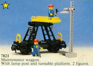 LEGO 7821 Overhead Gantry and Lighting Maintenance Wagon (Service Waggon)