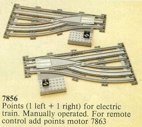 LEGO 7856 Left and Right Manual Points with Electric Rails