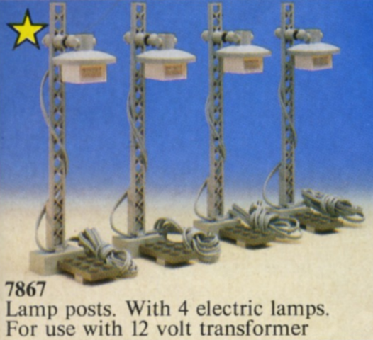 LEGO 7867 12V Train Light Posts