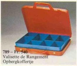 LEGO 789-2 Suitcase with Tray, Red (empty)