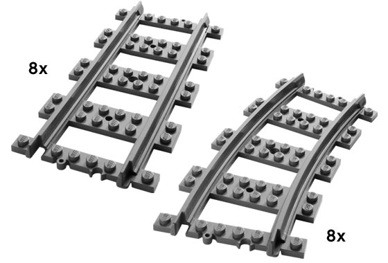 LEGO 7896 Straight & Curved Rails