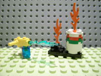 LEGO 7904-24 Advent Calendar 2006, City (Day 23) - Water Cannon and Burning Oil Drum