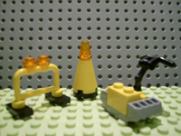 LEGO 7904-4 Advent Calendar 2006, City (Day  3) - Traffic Cone, Barricade, Cement Finisher
