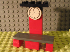 LEGO 7907-18 Advent Calendar 2007, City (Day 17) - Bench with Clock