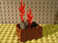LEGO 7907-4 Advent Calendar 2007, City (Day  3) - Crate with Burning Cylinders