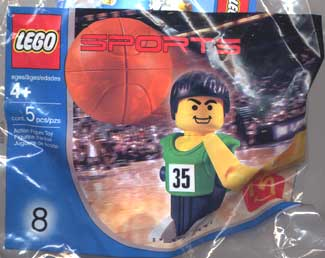 LEGO 7918 McDonald's Sports Set Number 8 - Green Basketball Player #35 polybag