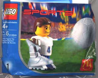 LEGO 7923 McDonald's Sports Set Number 1 - White Soccer Player #4 polybag