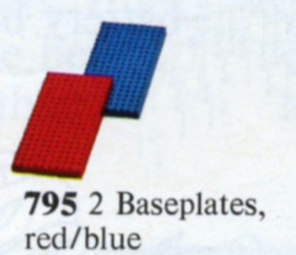 LEGO 795 Baseplates, Red and Blue