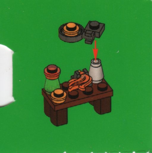 LEGO 7952-24 Advent Calendar 2010, Kingdoms (Day 23) - Cooking Table with Frying Pan