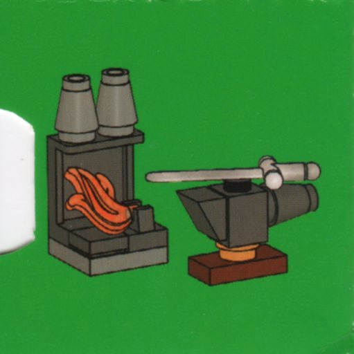 LEGO 7952-3 Advent Calendar 2010, Kingdoms (Day  2) - Anvil and Forge with Sword