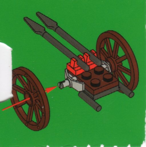 LEGO 7952-6 Advent Calendar 2010, Kingdoms (Day  5) - Weapons Cart with Spear
