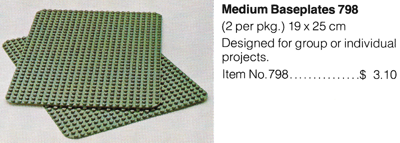 LEGO 798 Medium Baseplates, Green