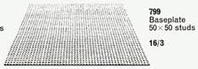 LEGO 799 Baseplate, Gray