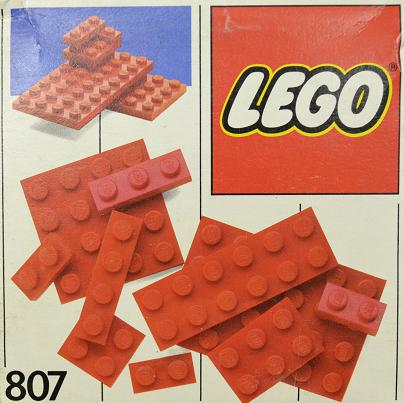 LEGO 807 Extra Plates Red