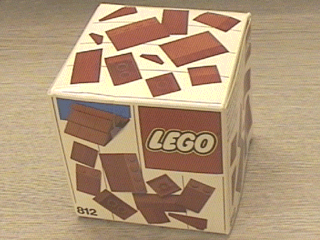 LEGO 812-2 Red Roof Bricks, Shallow Pitch