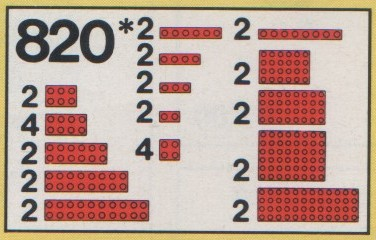 LEGO 820 Red Plates Parts Pack