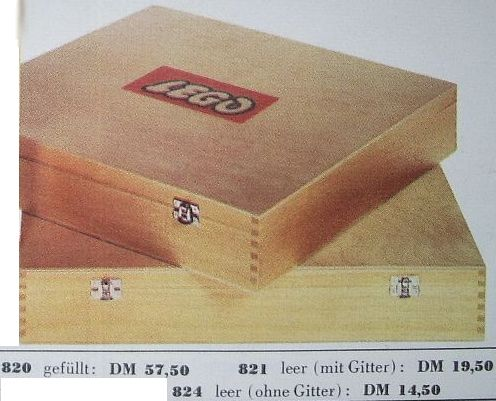 LEGO 824 Wooden Storage Box Large (Double Latch), Empty, without Lattice