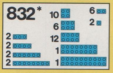 LEGO 832 Blue Bricks Parts Pack