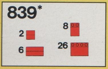 LEGO 839 Red Roof Bricks Parts Pack, 33 degrees