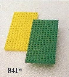 LEGO 841 Baseplates, Green and Yellow