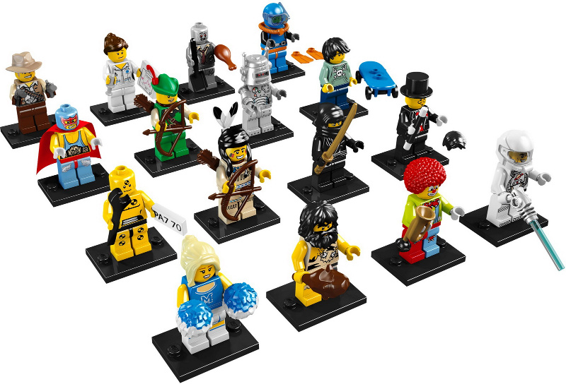 LEGO 8683-2 Minifigure, Series 1 (Complete Series of 16 Complete Minifigure Sets)