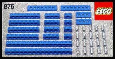 LEGO 876 Blue Beams with Connector Pegs