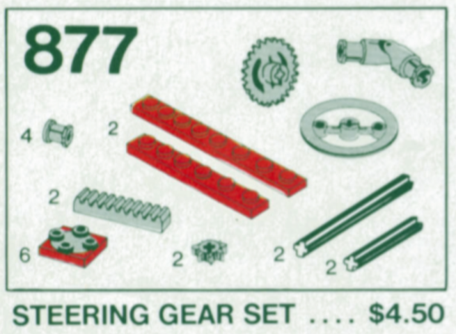 LEGO 877 Steering Gear Parts