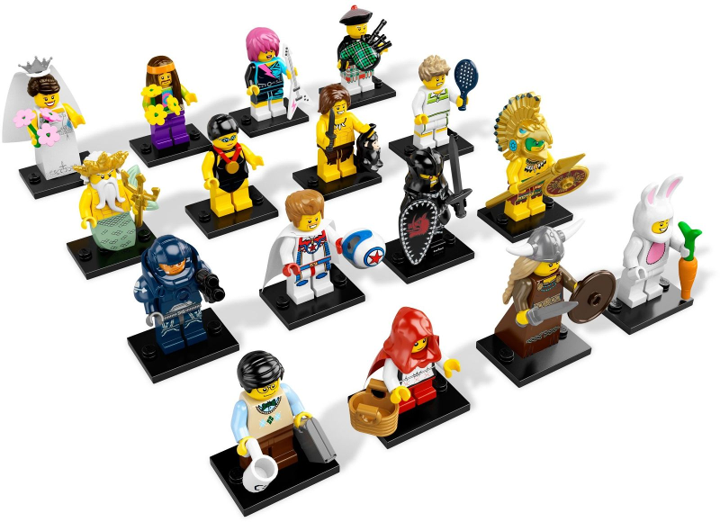 LEGO 8831-2 Minifigure, Series 7 (Complete Series of 16 Complete Minifigure Sets)