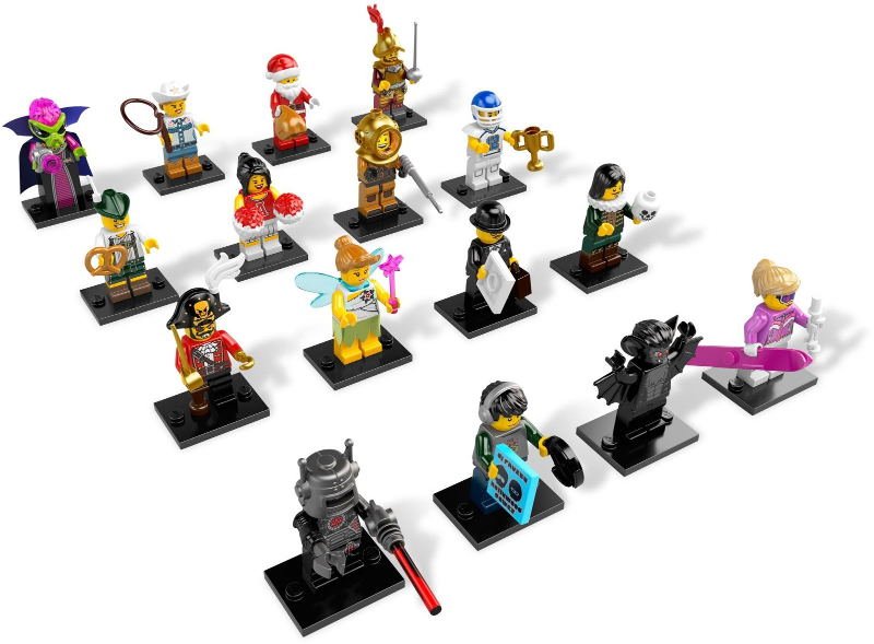 LEGO 8833-2 Minifigure, Series 8 (Complete Series of 16 Complete Minifigure Sets)