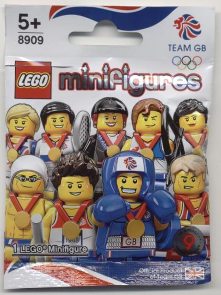 LEGO 8909 Minifigure, Team GB (Complete Random Set of 1 Minifigure)