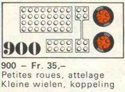 LEGO 900-2 4 Small Wheels with Accessories