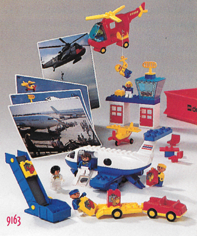 LEGO 9163 Duplo Airport - 47 el. 4 act. cards (3 aircraft)