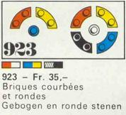 LEGO 923 50 bricks, curved and round