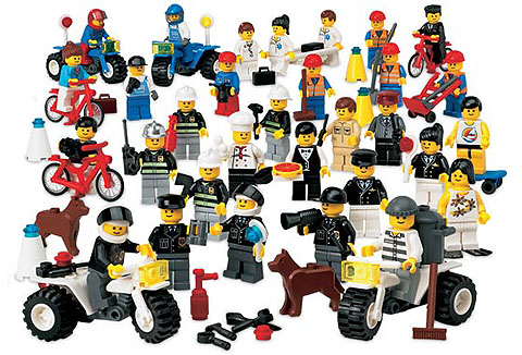 LEGO 9247-2 Community Workers (2006 Version)