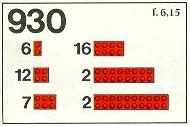LEGO 930 Red Bricks