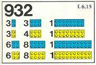 LEGO 932 Blue and Yellow Bricks