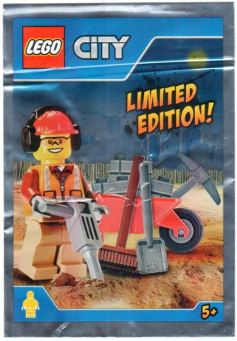 LEGO 951702 Worker with Wheelbarrow foil pack