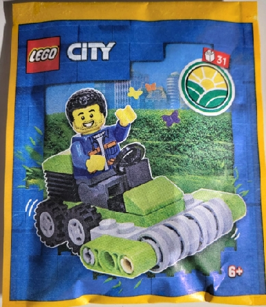 LEGO 952303 Farmer with Lawn Mower paper bag